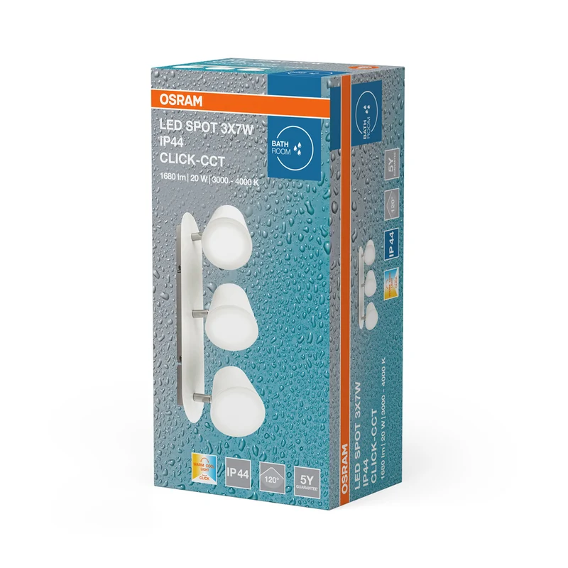 OSRAM LED Spot LED Deckenleuchte 3x 7W 3000-4000K