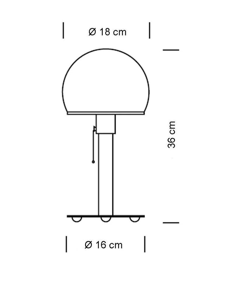 Tecnolumen - Bauhaus Tischleuchte WA 23 SW