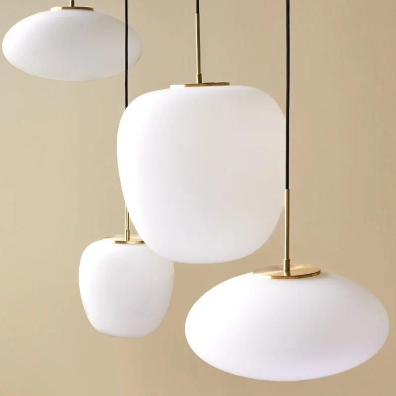 Muse Pendelleuchte Ellipse Weiß - Hübsch Interior