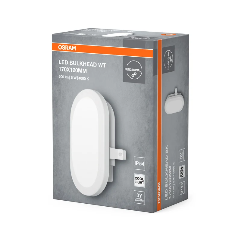 OSRAM LED Funktions-Leuchte, Leuchte für Außenanwendungen, Kaltweiß, LED Bulkhead