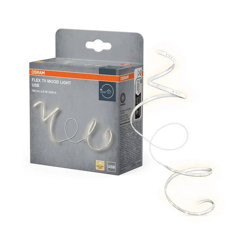 OSRAM FLEX TV MOOD LIGHT USB LED Streifen, 200 lm, 3500 K, Warmweiß