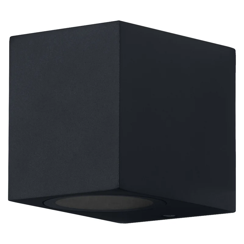 OSRAM ENDURA Classic Square Down Außen-Wandleuchte, schwarz, GU10-Sockel (max 35W), kann mit einfacher oder smarter Lampe bestückt werden, Down oder Up/Down Leuchtenvariante, Schutzklasse IP44