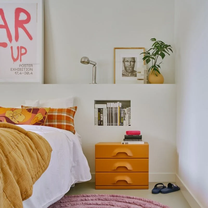 Kommode mit drei Schubladen Ginger Orange - HKliving