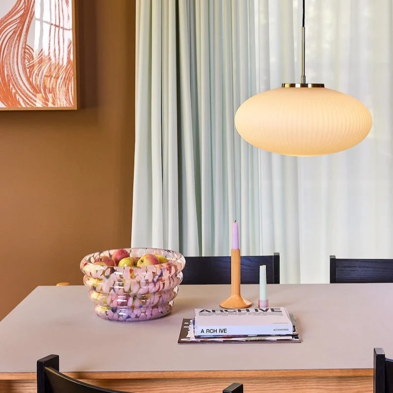 Serene Pendelleuchte Ellipse Weiß - Hübsch Interior