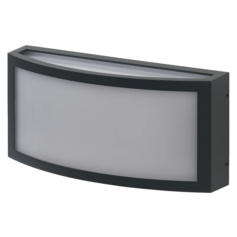 OSRAM ENDURA CLASSIC CUADRA Außenleuchte, Wandleuchte, E27-Fassung, dunkelgrau, Aluminium, schnelle & einfache Installation, mattierter Diffusor, IP65 Schutzklasse, Anwendung im Außenbereich