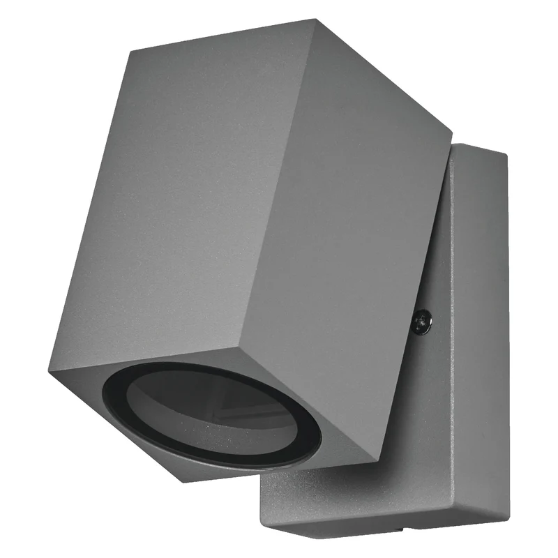 OSRAM ENDURA Classic Cube ADJ WALL Außen-Wandleuchte, silber, GU10-Sockel (max 35W), kann mit einfacher oder smarter Lampe bestückt werden, ausrichtbarer Leuchtenkopf, Schutzklasse IP44