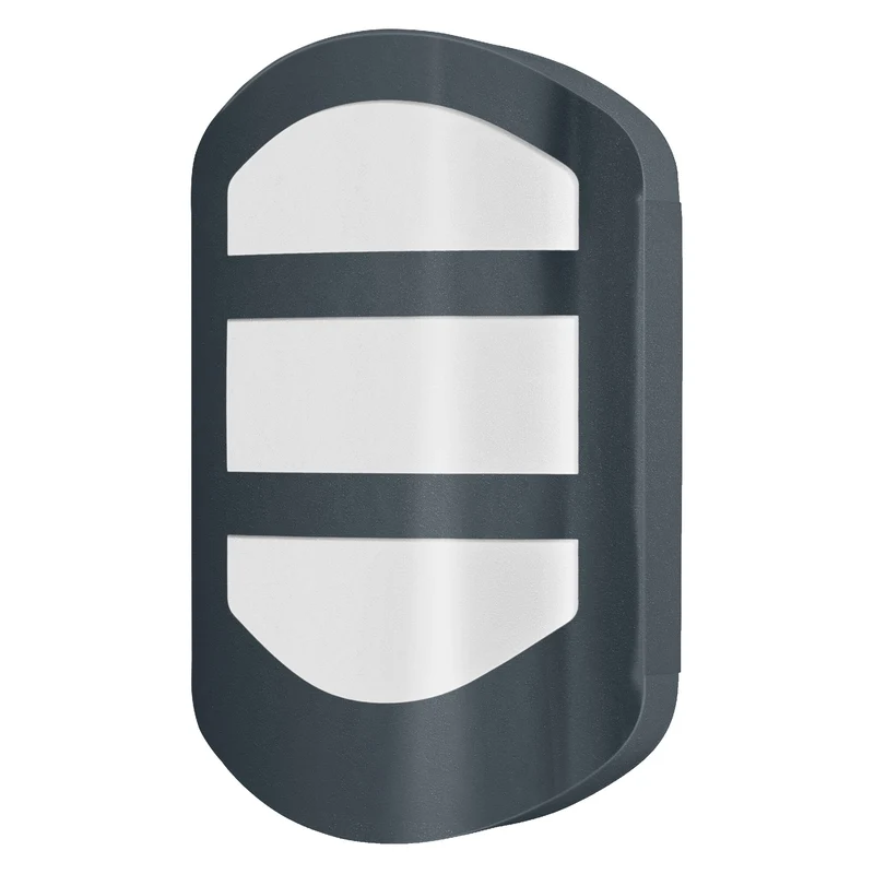 OSRAM ENDURA Style Plate Wall, Außenwandleuchte Dunkelgrau Edelstahl, 12W, 600lm, 3000K, IP44