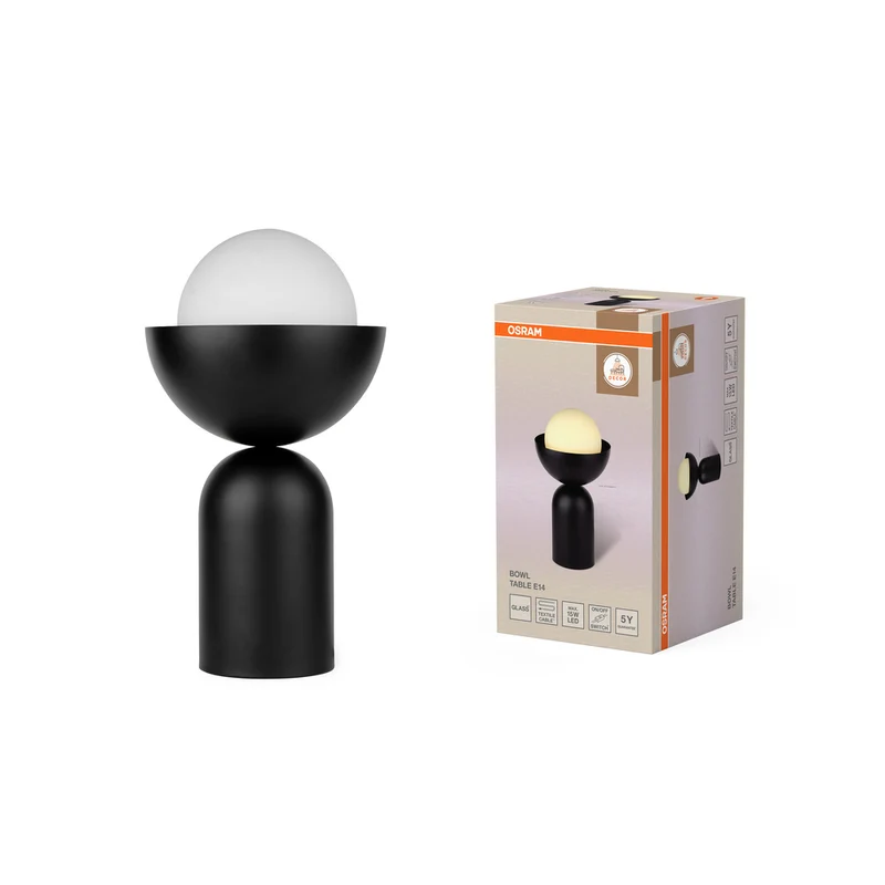 OSRAM DECOR Bowl Table E14 Tischleuchte Schwarz