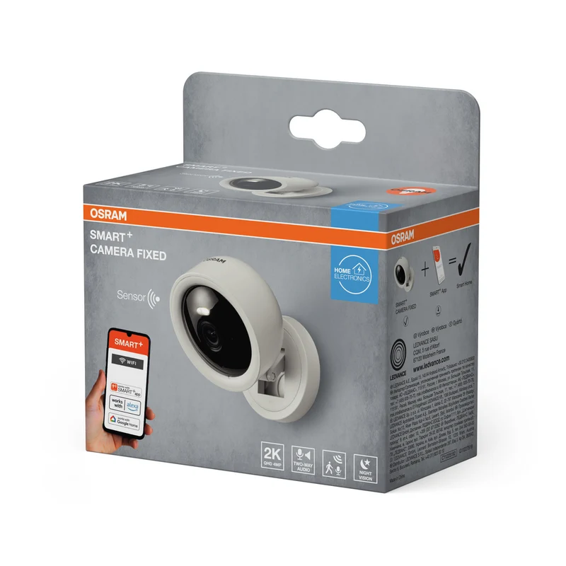 OSRAM Wifi SMART+ smarte Indoor Überwachungskamera Wandmontage Weiß