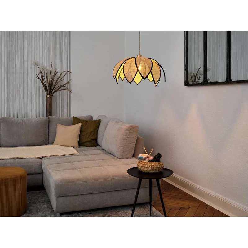 OSRAM DECOR Rattan Lotus Pendelleute E27 Braun