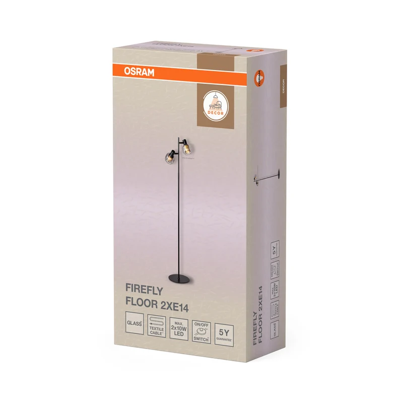 OSRAM DECOR Firefly Standleuchte 2xE14 Schwarz