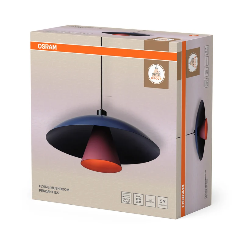 OSRAM DECOR Flying Mushroom Pendelleuchte E27 Blau