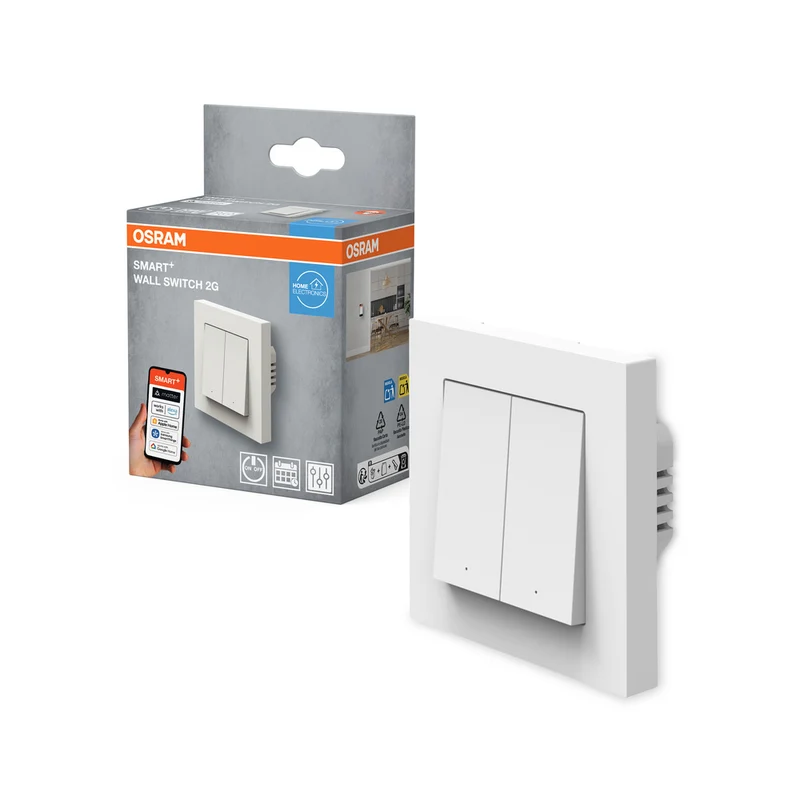 OSRAM Matter SMART+ smarter Unterputz Wandschalter 2-Kanal