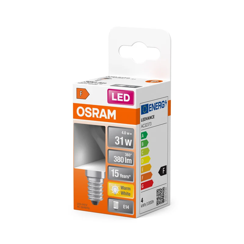 OSRAM LED Lampe LED Retrofit CLASSIC P Mirror 4W 827 Silver E14, 350 lm, 2700 K, Warmweiß