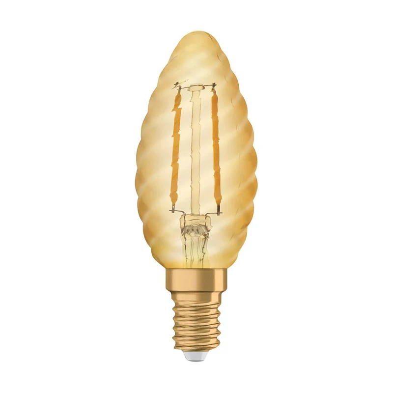 OSRAM VINTAGE 1906® LED Lampe LED CLASSIC B 1.5W 824 Gold E14 BW-Form, 120 lm, 2400 K, Warm Comfort Light