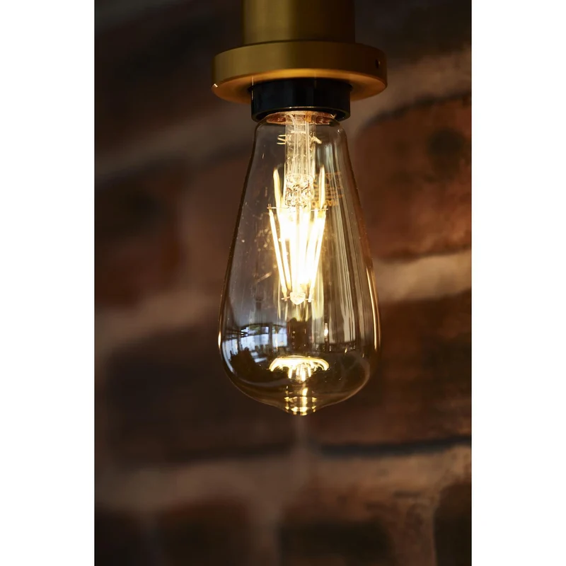 OSRAM VINTAGE 1906® LED Lampe LED CLASSIC GLOBE 4W 820 Gold E27 Silver Socket, 300 lm, 2000 K, Warm Comfort Light