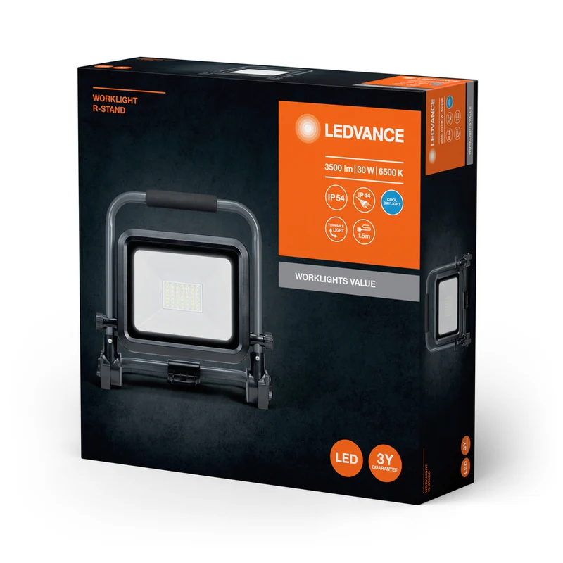 LEDVANCE WORKLIGHTS VALUE R-STAND Baustrahler 30W, 3000lm, 6500K