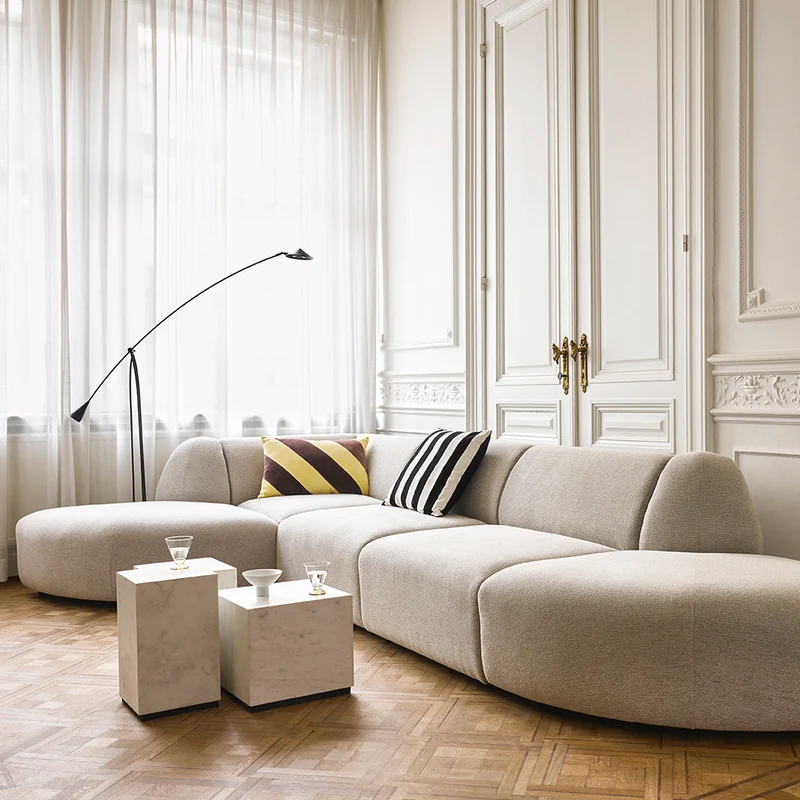 Modulares Sofa Element Jax Sneak hellgrau - HKliving