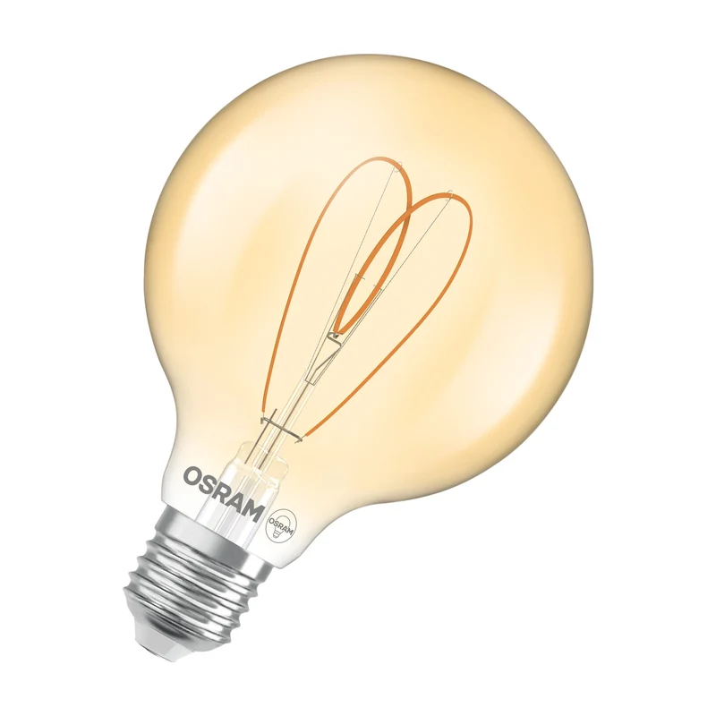 OSRAM Vintage 1906 Globe LED-Lampe Gold, 4.9W, 470lm, 95mm , Comfort warm white , E27