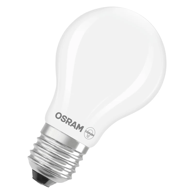 OSRAM LED LAMPS ENERGY CLASS A ENERGY EFFICIENCY FILAMENT CLASSIC A in A-Form, LED-Lampe, Bleifreies Glas, Matt, 5 W, 1055 lm, Warmweiß, Energieeffizienzklasse: A
