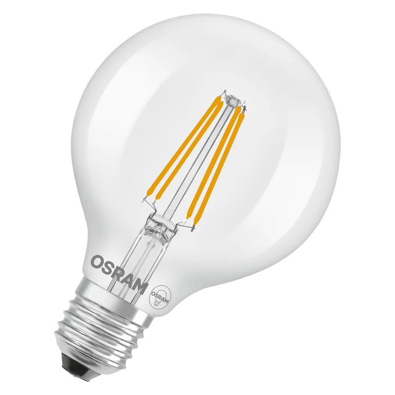 OSRAM LED LAMPS ENERGY CLASS A ENERGY EFFICIENCY FILAMENT CLASSIC Globe in Globusform-Form, LED-Lampe, Bleifreies Glas, Klar, 806 lm, Kaltweiß, Energieeffizienzklasse: A