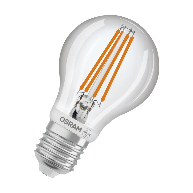 OSRAM LED Star Classic Lampe mit Sensor, 7.3W, Klar, E27 , Warmweiß
