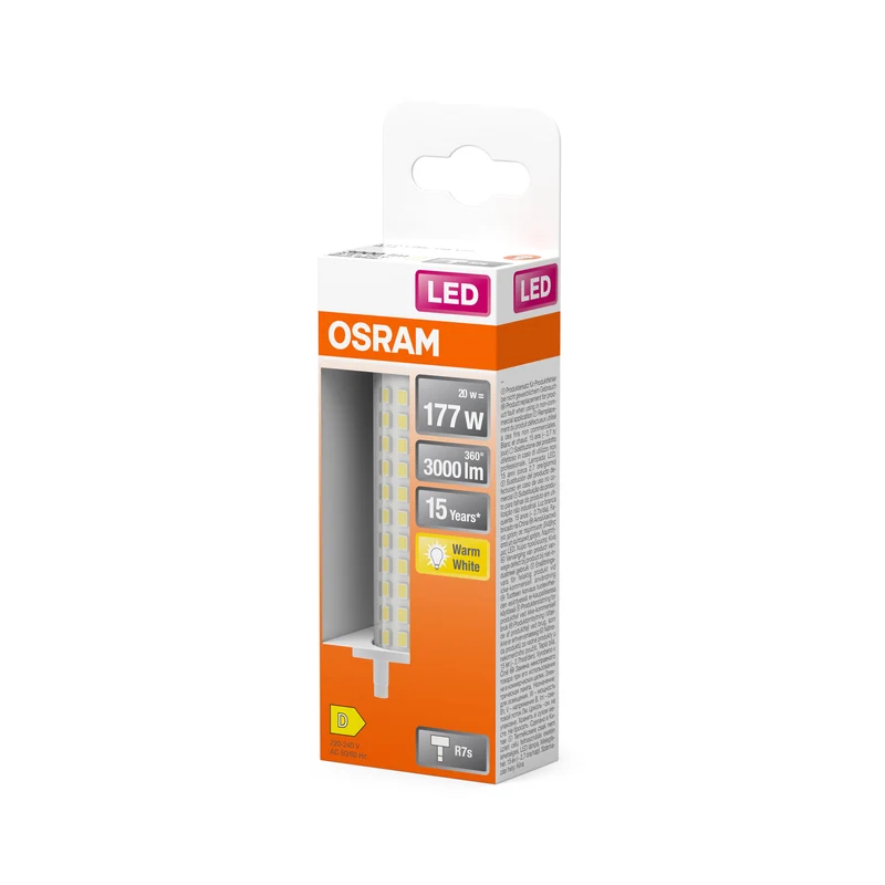 OSRAM LED Line Lampe Klar, 20 W, 3000 lm, R7s-Sockel , Warmweiß