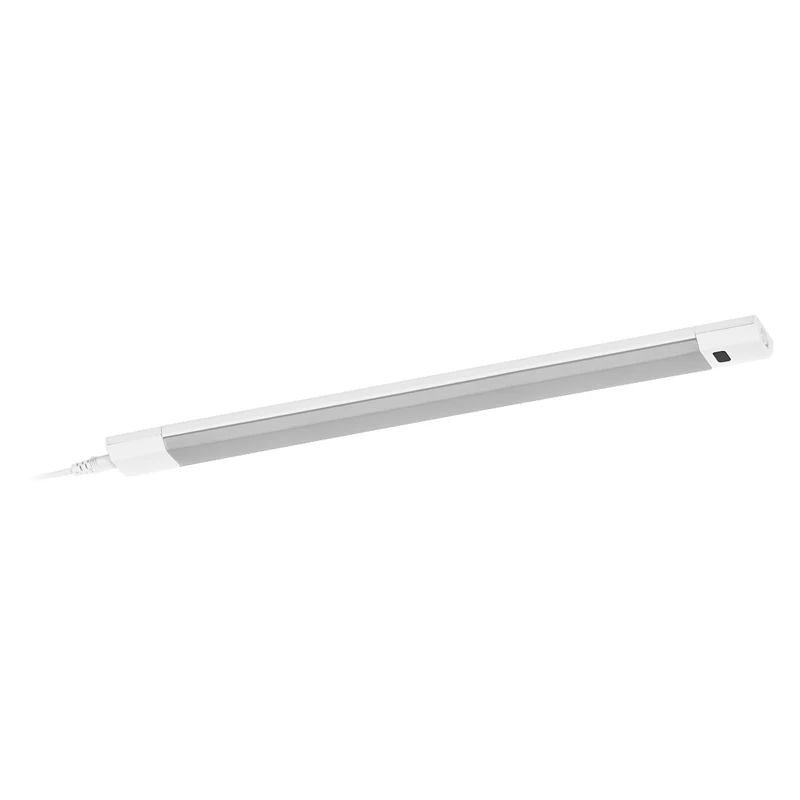 LEDVANCE Linear Edge Sensor Hochvolt-Unterbauleuchten mit IR Sensor, 30 cm, CCT dimmbar, 8 W, 640 lm, 3000/4000/6500 lm, warmweiß/kaltweiß/Tageslicht, weißes Aluminium, IP20