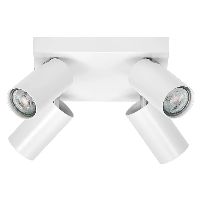 LEDVANCE LED SPOT OCTAGON PL 4 x 3,4W, GU10, 920lm, weiß, 2. 700K Farbtemperatur, warmweiße Lichtfarbe, zeitloses Design, austauschbare LED-Lampe, ideal für Innenräume, CRI 90, verstellbare Köpfe