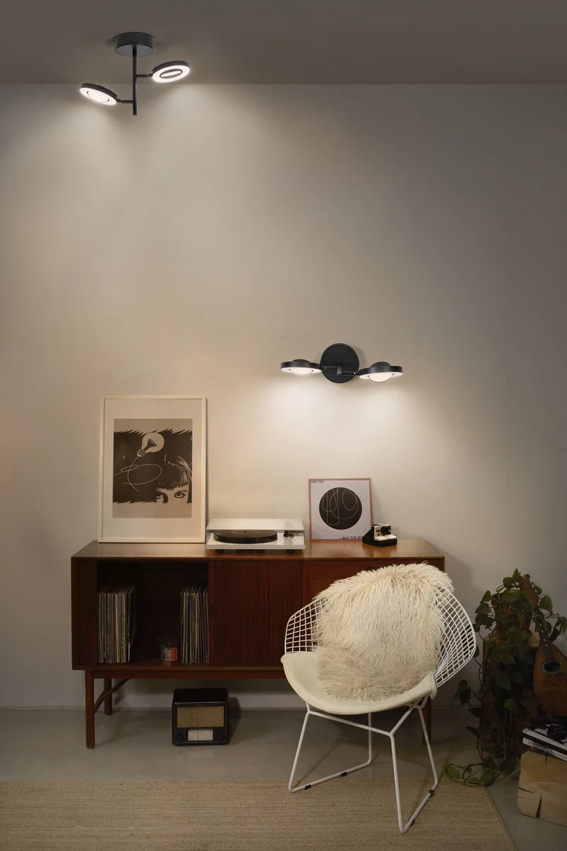 LEDVANCE DECOR SPOT SATURN, 21W, 465lm, schwarz, Spotleuchte, verstellbare Köpfe, vielseitig anwendbar, Innenraumspot, 3-stufige Farbtemperaturregulierung, hochwertiges Gehäuse