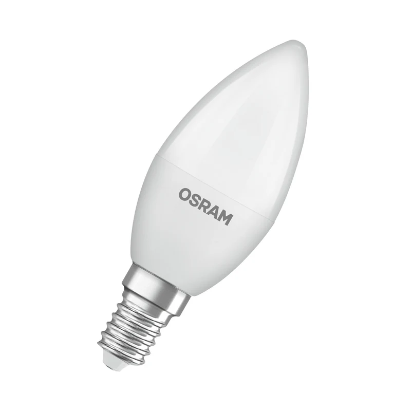 OSRAM LED PCR LAMPS WITH CLASSIC B , LED-Lampe, Matt, 4,9 W, (ex 40 W), 470 lm, Warmweiß, 2700 K, 15000 h, CRI ≥80
