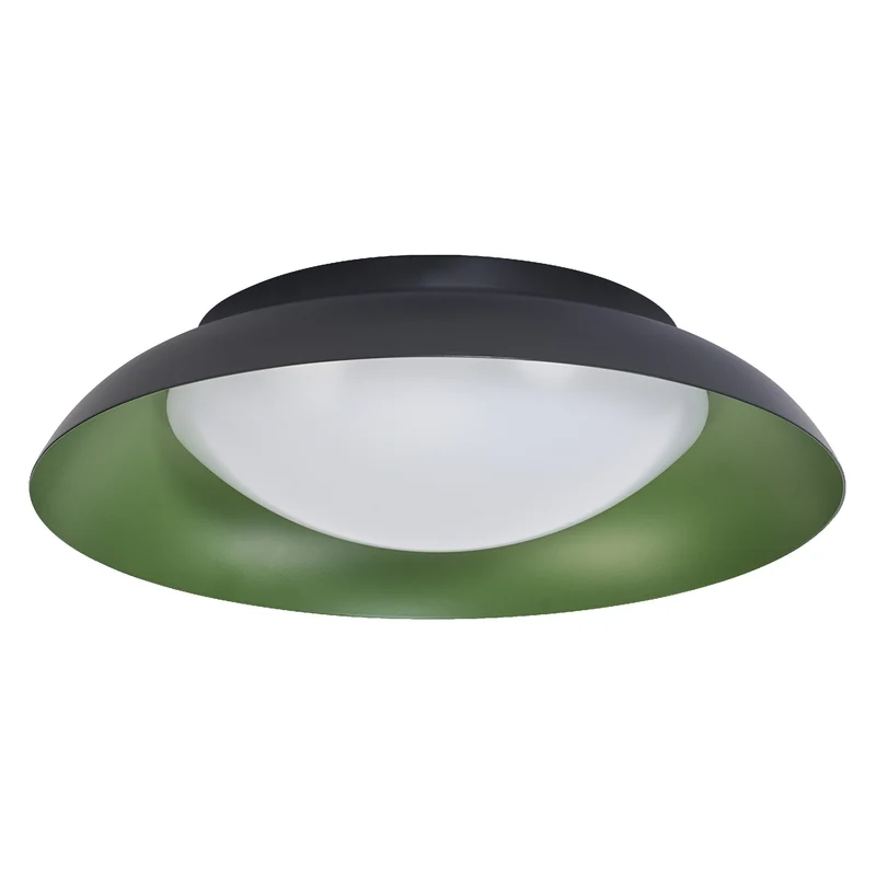 LEDVANCE Orbis Plate LED-Deckenleuchte, schwarz-, 19W, 1000lm, 3000K, 310mm, 830 freundliches Warmweiß, durch Kicken in 3-Stufen dimmbar, IP20 Schutz, Montageschrauben und Dübel inklusive