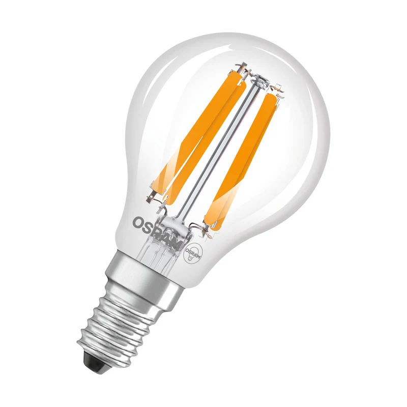 OSRAM LED CLASSIC P ENERGY EFFICIENCY A , LED-Lampe, Bleifreies Glas, Klar, 1,2 W, (ex 25 W), 255 lm, Warmweiß, 2700 K, Energieeffizienzklasse: A, CRI 80