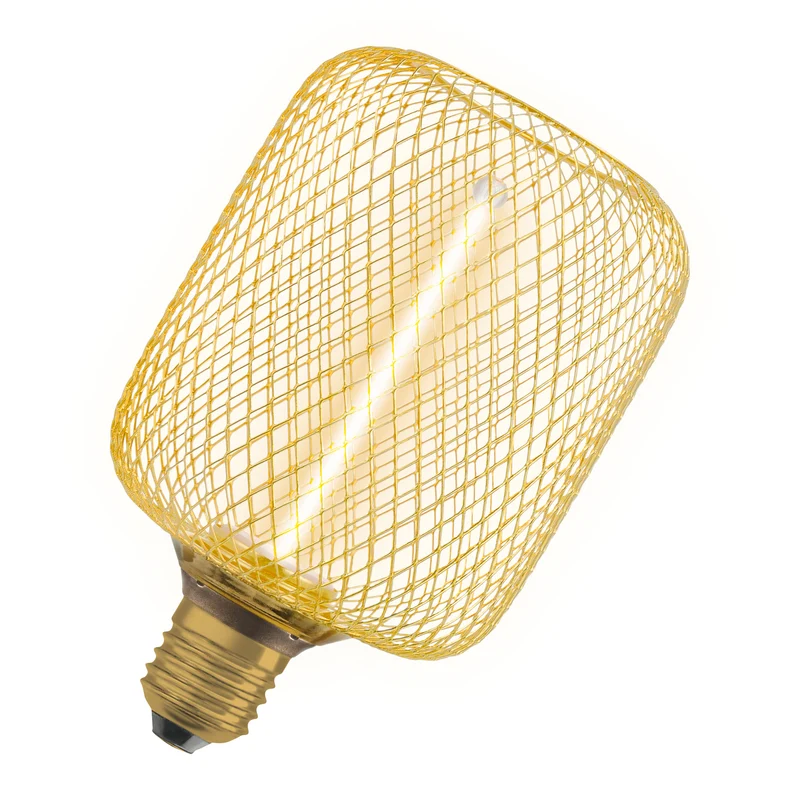 OSRAM DECOR LED Strohfilament Lampe Quadrat, Gold, 3.5W, 150lm , Comfort warm white , E27