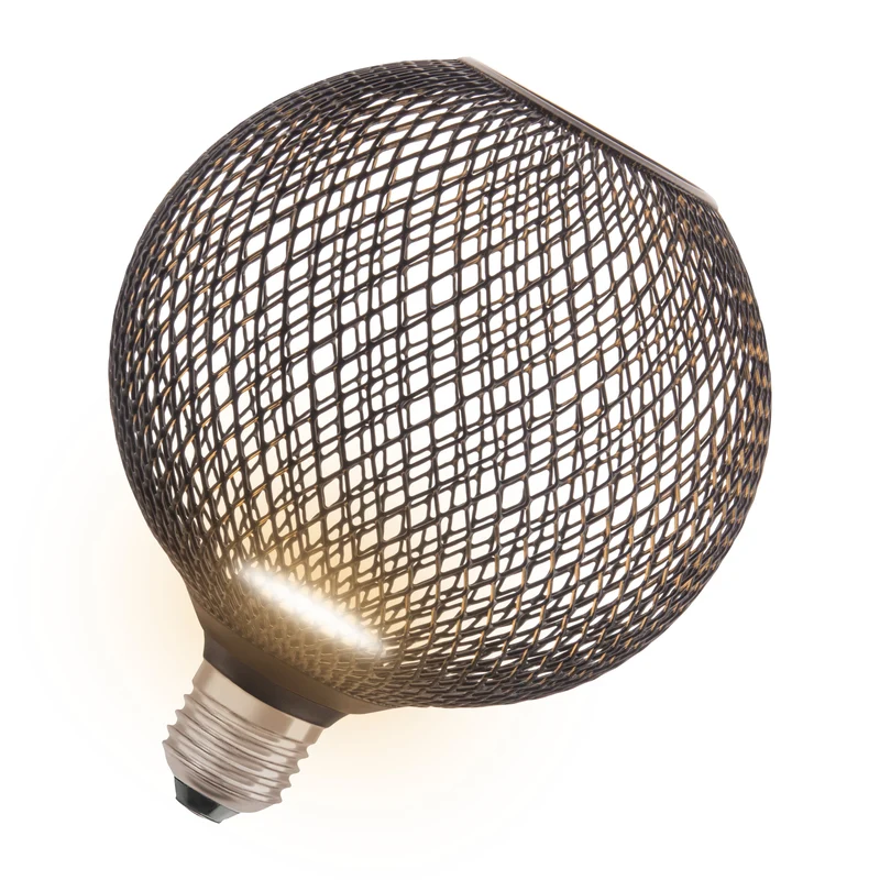 OSRAM DECOR LED Flatlampe Schwarz, 3.5W, Frosted, 125mm , Warmweiß , E27