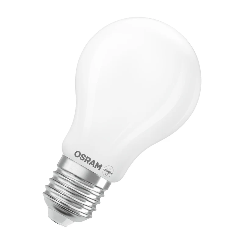 OSRAM LED LAMPS ENERGY CLASS A ENERGY EFFICIENCY FILAMENT CLASSIC A in A-Form, LED-Lampe, Bleifreies Glas, Matt, 7,2 W, 1521 lm, Kaltweiß, Energieeffizienzklasse: A, 2er