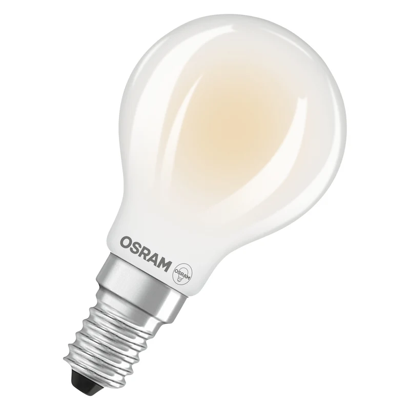 OSRAM LED CLASSIC P ENERGY EFFICIENCY A in P-Form, LED-Lampe, Bleifreies Glas, Matt, 2,2 W, (ex 40 W), 470 lm, Kaltweiß, 4000 K, Energieeffizienzklasse: A, CRI 80