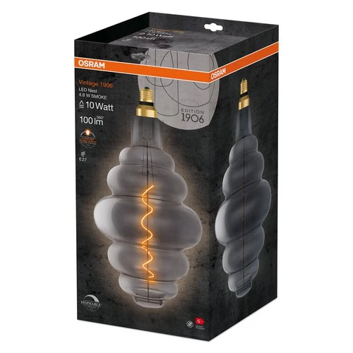 OSRAM Vintage 1906 LED-Lampe, Smoke-Tönung, 4,8W, 100lm , Warmweiß , E27