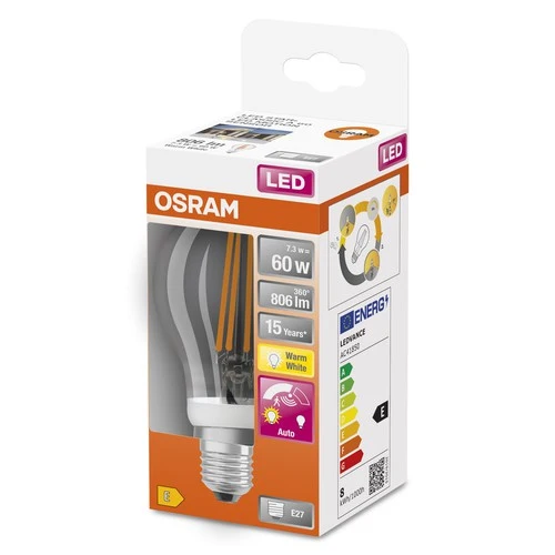 OSRAM LED STAR MOTION SENSOR CLASSIC A LED-Speziallampen mit Bewegungssensor, klassische Kolbenform, E27