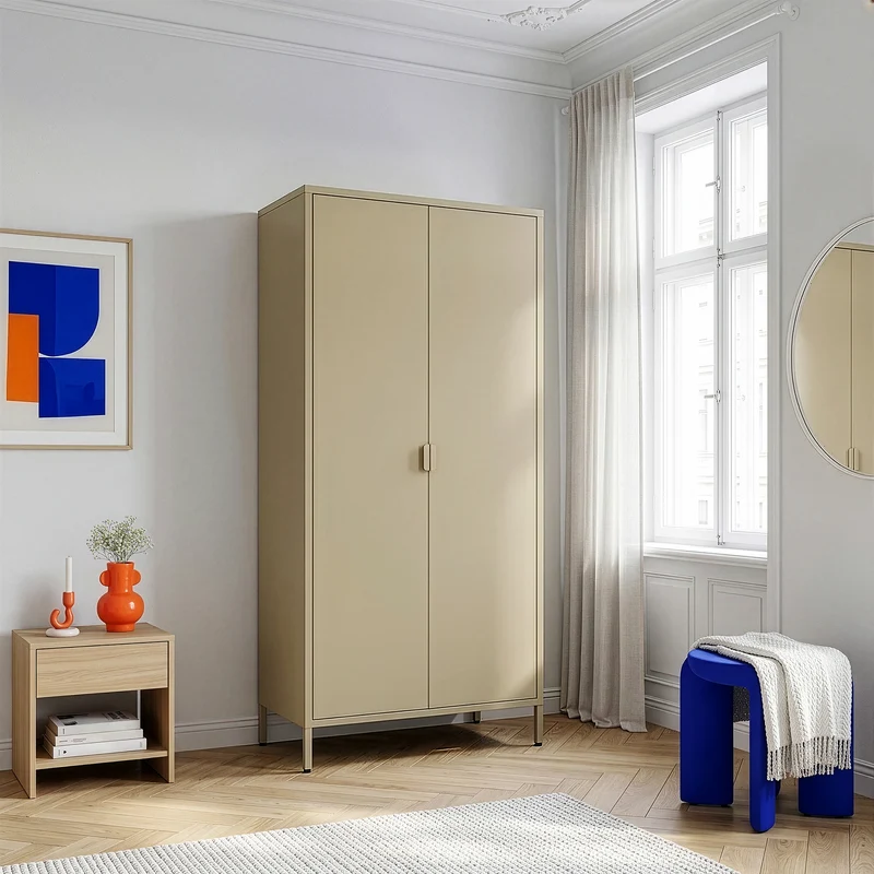 Kleiderschrank Esteli 170x80x45 cm Stahl [en.casa]