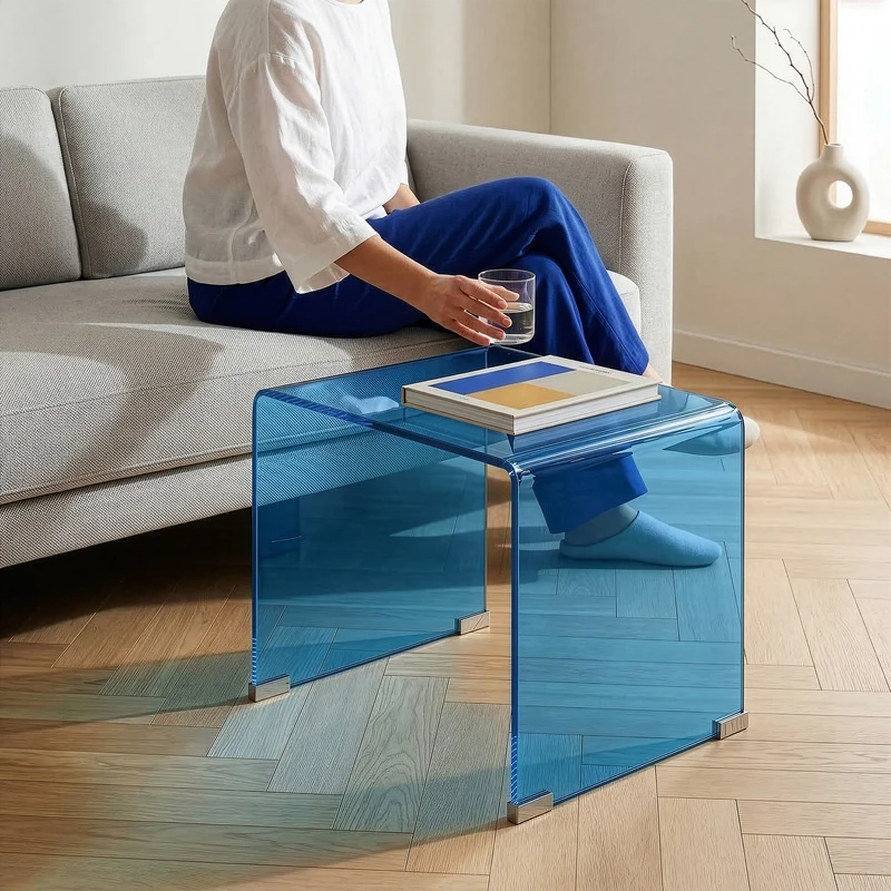 Beistelltisch Varlofrek Glas 50x50x50 cm [en.casa]