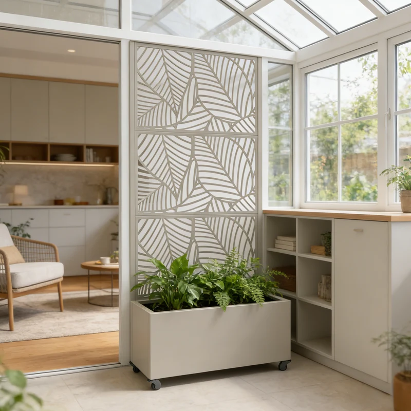 Trennwand Surnskoki mit Blumenkasten [casa.pro]