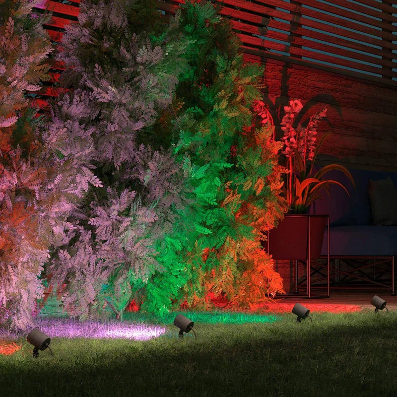 Gartenstrahler mit Erdspieß IP67 inkl. RGB & Smart Home LED per App