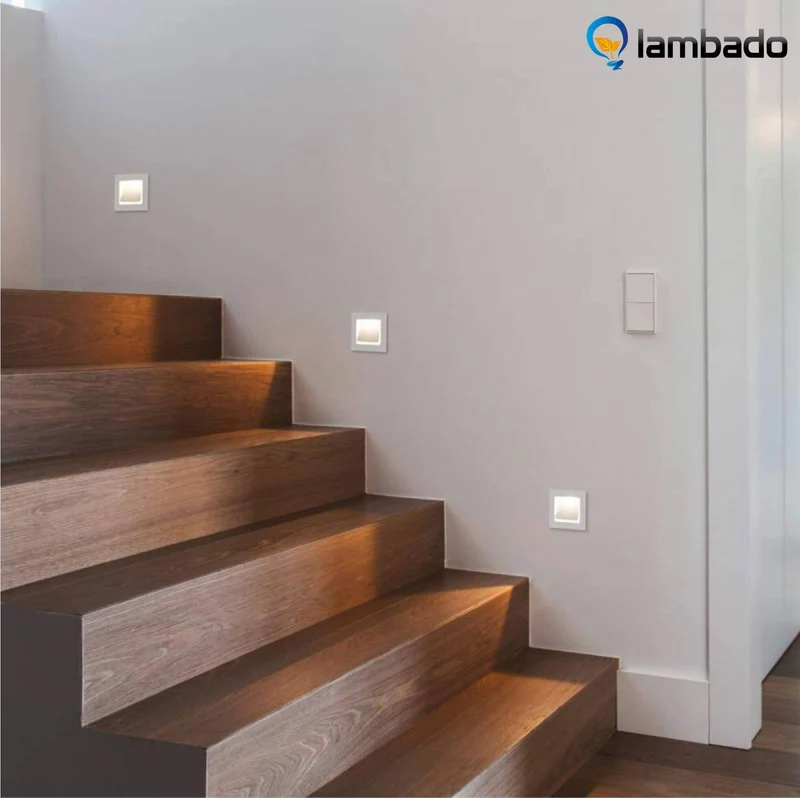 Treppenlicht mit Bewegungsmelder Weiss rund - 230V 1,5W LED