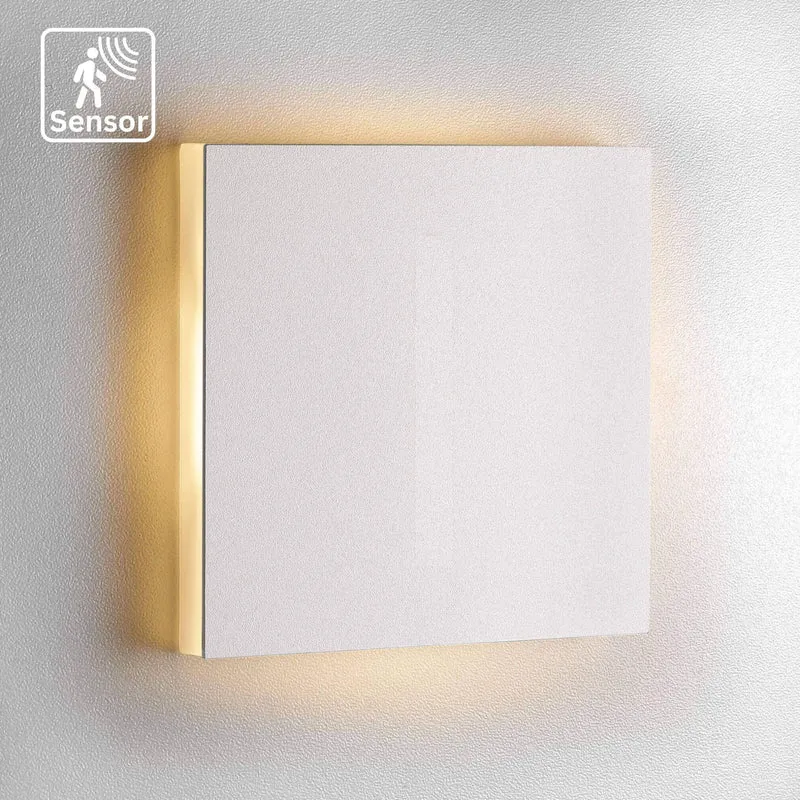 Treppenbeleuchtung mit Bewegungsmelder in Weiss eckig - 230V 1,5W LED