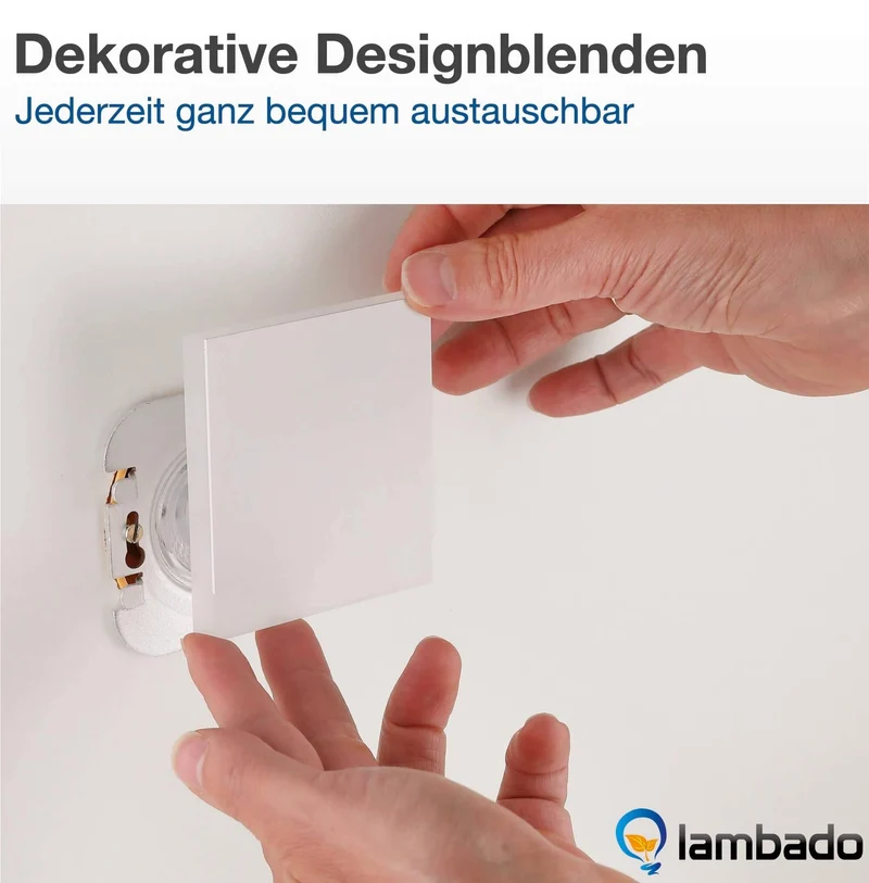 Treppenbeleuchtung mit Bewegungsmelder in Weiss eckig 3D - 230V 1,5W LED
