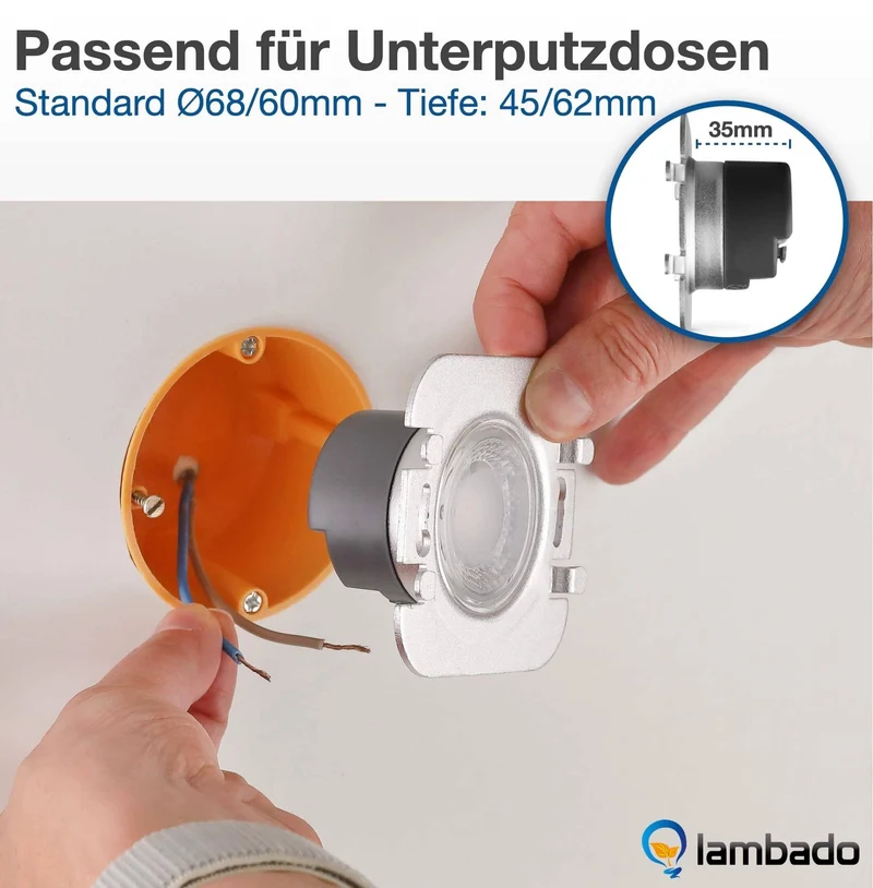 Treppenbeleuchtung mit Bewegungsmelder in Schwarz eckig - 230V 1,5W LED