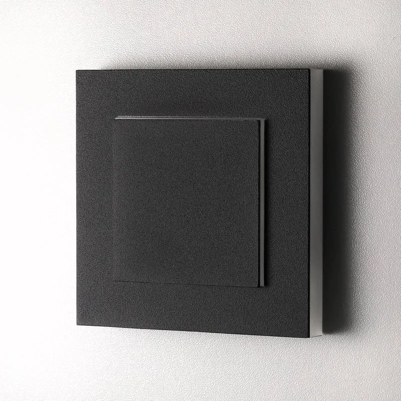 Treppenbeleuchtung - LED Wandeinbauleuchte 3D in Schwarz eckig - 230V 1,5W