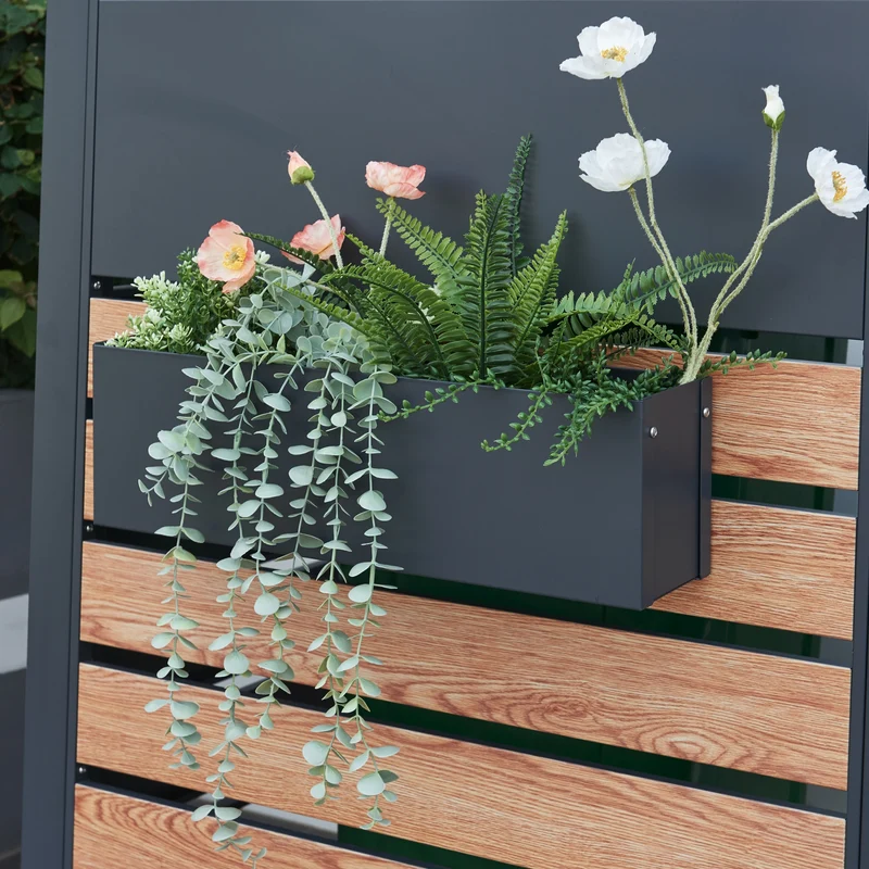 Blumenkasten Achtkarspelen 50x12x15cm Anthrazit [en.casa]