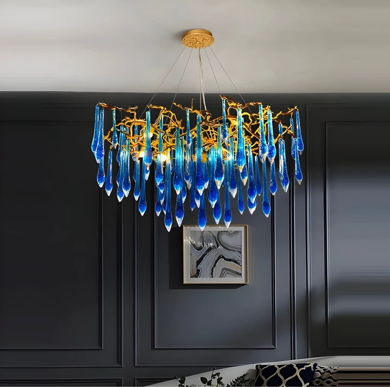 Designer Kronleuchter Felice Bleu